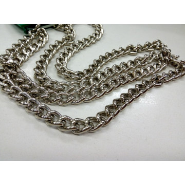 Vernickelter Stahl Twisted Link Chain